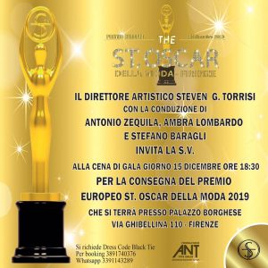 73021839 2591051637584257 3084197143171301376 n Firenze esulta: ospiterà la 7° Edizione Premio Europeo St.Oscar della Moda