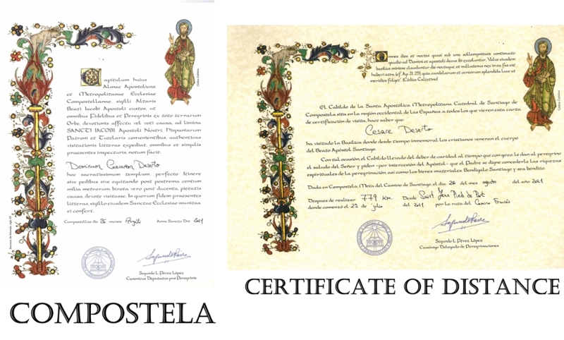 both engl Credential and Compostela